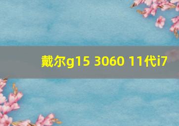 戴尔g15 3060 11代i7